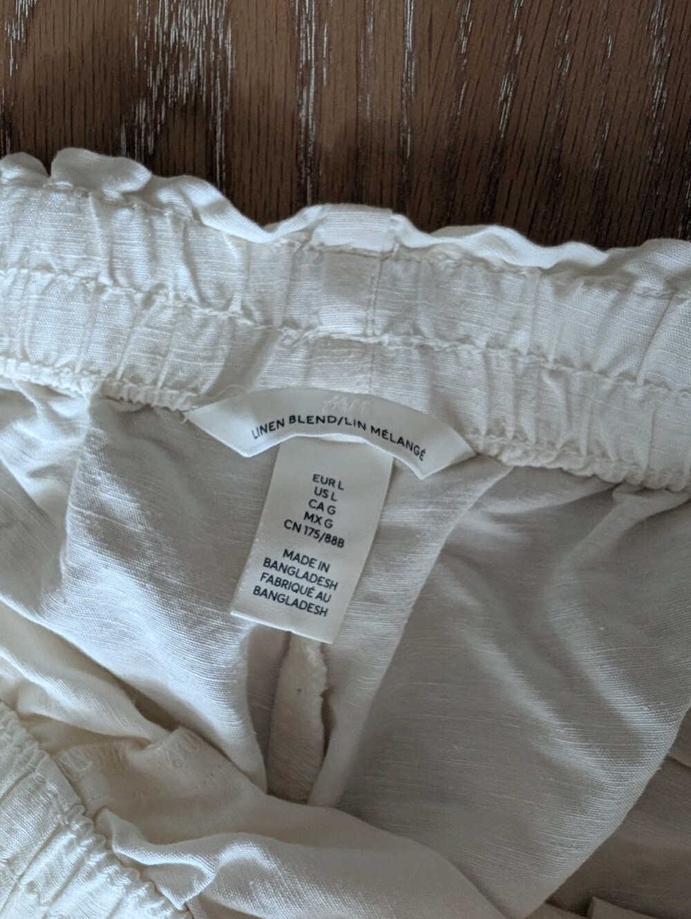 Wide Leg H&M Linen Blend Pant Size Large - Picture 4 of 5